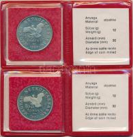 1983. 100Ft (2x) "Simon Bolivár" alpakka érempár T:PP,BU Eredeti tokban, tanúsítvánnyal!