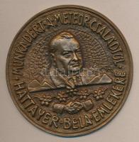 Maróti János (1916-1987) ~1970. "Hattayer Béla Emlékére" Br emlékplakett (93mm) dísztokban T:2