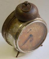 Cca 1930 Junghans ébresztő óra, működik, korának megfelelő állapotban, magasság: 19 cm