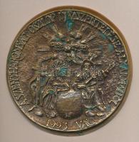 Horváth Tibor (1958-) 1993. "Vác / a Szentháromság oszlop újraszentelése alkalmából" Br emlékplakett (102mm) T:2