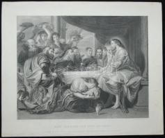 P. Rubens: "Mary anointing the feet of Christ", acélmetszet (szakadt) 25x29cm