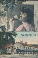 Kál-Kápolna vasútállomás, boros hölgy (EK)