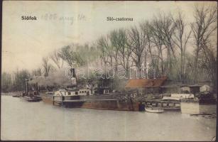 Siófok Sió-csatorna a Baross gőzössel (fl)