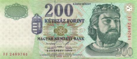 1998. 200Ft (8x) "FA/FB/FC/FD/FE/FF/FG/FH" teljes sor! T:I