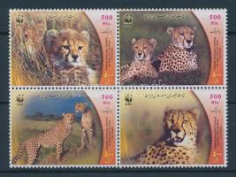 WWF: Cheetah block of 4, WWF: Gepárd négyestömb