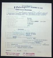 1942 Disarmonia duo svájci artisták aláírt fejléces levele és szerződés / Swiss artist signed busine...