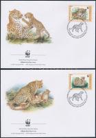 WWF: Kaukázusi leopárd sor 4 db FDC-n WWF: Caucasian leopard set on 4 FDC
