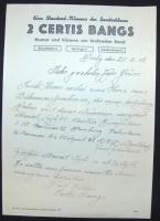 1942 German artists signed business letters and photo 1942 2 Certis Bangs német artisták 3 db aláírt...