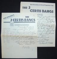 1942 German artists signed business letters and photo 1942 2 Certis Bangs német artisták 3 db aláírt...