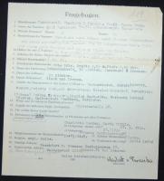 1942 Charlott und Veronika német előadóművészek 2 db aláírt fejléces levele és szerződése / German a...