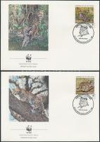 WWF Small Bodied Cats 4 FDC WWF: Kistestű macskák sor 4 db FDC-n