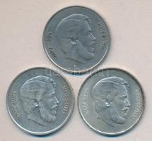 1947. 5Ft Ag "Kossuth" (3x) T:2,2- ph