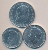 1948. 5Ft "Petőfi" + 10Ft "Széchenyi" + 20Ft "Táncsics" Ag sor T:2