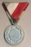 Berán Lajos (1882-1943) 1938. "Leventeverseny" ezüstözött Br díjérem (35mm) szalaggal T:2