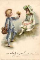 Courtship, children, litho (EK)