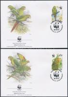 WWF: Cuban Aratinga set on 4 FDC WWF: Kubai aratinga sor 4 db FDC-n