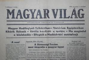 1956 A  Magyar világ nov. 3.-i száma a forradalom hireivel