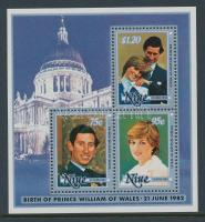Birth of Prince William mini sheet set + block Vilmos herceg születése kisívsor + blokk