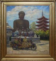 Festmény tétel: cca 1930  Sulkowszky Zoltán és Bartha Gyula világot körülutazó motoros-páros festményei.  Pintye Rudolf (1902-?): 2db portré (Sulkowszky, Bartha) olaj, vászon, jelzett, (2×) 40×37 cm Incze Béla (?-?): A Harley-Davidsonnal, olaj, vászon, jelzett, 46 ×38 cm /