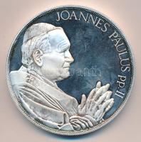 Fülöp Zoltán (1951-) 1991. "Őszentsége II. János Pál pápa magyarországi látogatása emlékére" Ag(999) emlékérem (158g/65mm) T:PP dísztokban