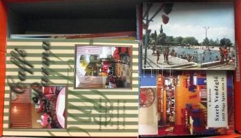 kb 360 modern, magyar városképes lap, közte megíratlanok, egy-két képeslap füzet és néhány nagyalakú lap