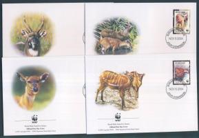 2004 WWF: Szitatunga sor Mi 1867-1870 4 db FDC-n