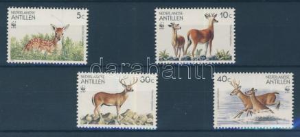 WWF: Fehérfarkú szarvas sor a légi értékek nélkül + ugyanezek 4 db FDC-n WWF: White-tailed deer set ...