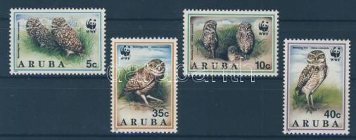 WWF: Üregi bagoly sor + a sor FDC-n WWF: Burrowing Owl set + the set on 4 FDC