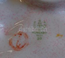 Hollóházi, BM Határőrség porcelán plakett, hibátlan dísz dobozban, 15×16 cm