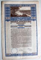 1916. "Budapest Székesfőváros" kötelezvénye 5000K-ról szelvényutalvánnyal és szelvényekkel magyar és német nyelven.