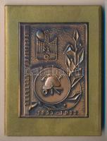 1977. "1877-1977 Debreceni Tűzoltóság" Br plakett adományozói dísztokban (95x70mm) T:1