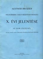 1915 A Szatmár Bikszádi H. É. V. jelentése