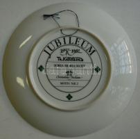 Christineholm jubileumi dísztányér, hibátlan, jelzett, matricás, átmérője: 19 cm