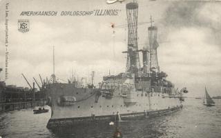 USS Illinois American Battleship (small tear)