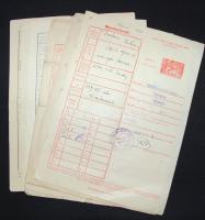 1939-1968 13db marhalevél illetékbélyegekkel