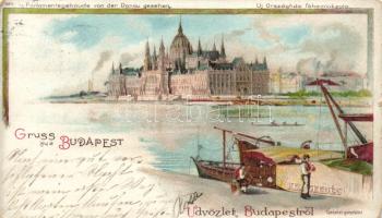 Budapest V. Parlament litho