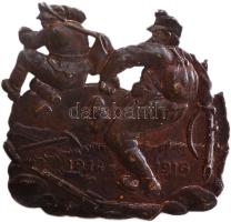 Osztrák-Magyar Monarchia 1914-1916. Galícia propaganda sapkajelvény (35x37mm) T:1-,2 Austro-Hungarian Monarchy 1914-1916. Galizia propaganda cap badge (35x37mm) C:AU,XF