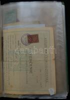 Egy dosszié lefűzött nyomtatvány tétel, közte sok háború előttivel kb. 130 db