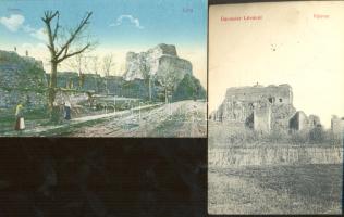 Léva - 2 db régi városképes lap