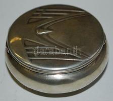 1872-1902 Kör alakú szecessziós ezüst (Ag) szelence németországi hold-korona fémjellel és 800-as tis...