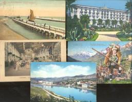 10 db régi városképes lap európai városokról