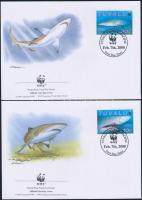 WWF Sharks set on 4 FDC WWF cápák sor 4 FDC-n