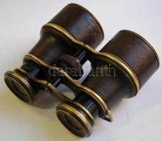 cca 1900 J. Neuhofer Optiker Kohlmarkt No. 7 Wien színházi látcső jó állapotban ép lencsékkel, a bőr...