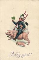 New year, pig, clover, chimney sweeper (EK)