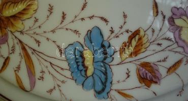 Cca 1910 kézzel festett leveses tál, sorszámozott, hibátlan, jelzés nélkül /Handpainted  chinaware s...