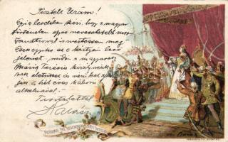 1896! Budapest Ezredéves Országos Kiállítás, Mária Terézia, litho, 2kr Ga. s: Cserna (EK)