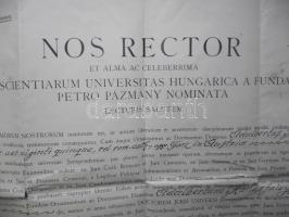1933 A Pázmány Péter Tudományegyetem által kiadott jogi diploma hivatalos másolata 34x42cm