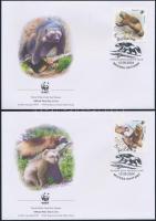 WWF Torkosborz sor 4 FDC-n, WWF Wolverine set on 4 FDC