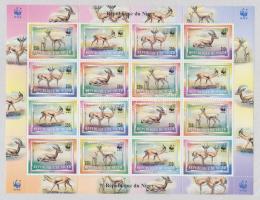 WWF: Dorkászgazella sor + kisív WWF: Dorcas gazelle set + mini sheet
