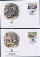 WWF Pézsmaszarvas sor 4 db FDC-n WWF: Musk deer set on 4 FDC